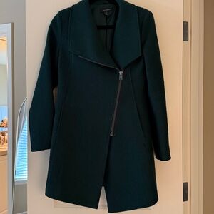 Halogen Brand Deep Green Asymmetrical Coat
